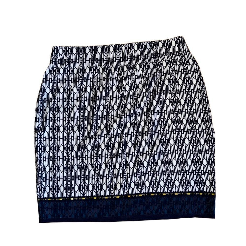 Sophie Max Geometric Stretch Knit Above Knee Straight Pencil Skirt Size Small - Picture 3 of 5
